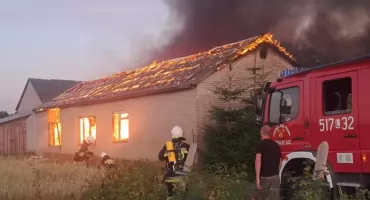 Pożar budynku gospodarczego w Przegalinach Dużych